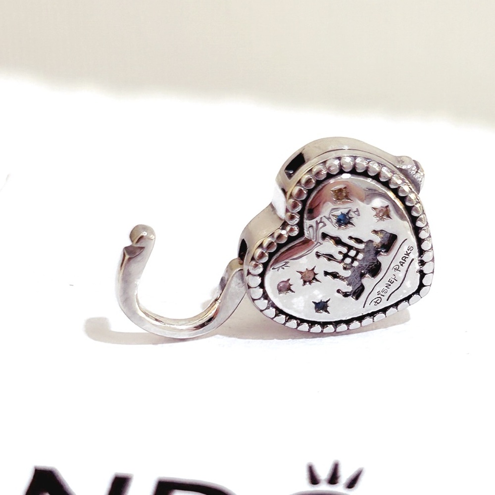 Sterling Silver PandoraStyle Disney Parks Fantasyland Castle Heart Padlock Clasp